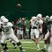 EMU quarterback Tyler Benz throws during the spring game on Sunday, April 14. AnnArbor.com I Daniel Brenner